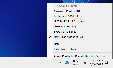 Printer for Remote Desktop